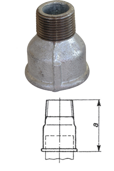 Manicotto dx-sx F-F Ghisa Zincata